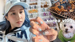 korea vlog 🇰🇷 ✈️ getting my nails done, seeing family, and shopping!