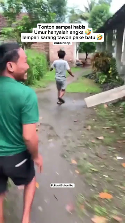 Aksi orang orang ini lempari sarang tawon pake batu sampai ada yang tersengat🤣  #viralvideo #fyp