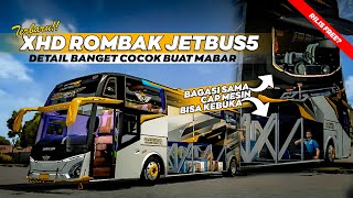 SHARE⁉️ REVIEW KD XHD ROMBAK JETBUS5 TERBARU😋🤙FULL ACC! DETAIL! COCOK BUAT MABAR! || BUSSID V4.2