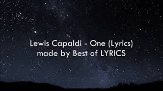 Lewis Capaldi - One (Lyrics)