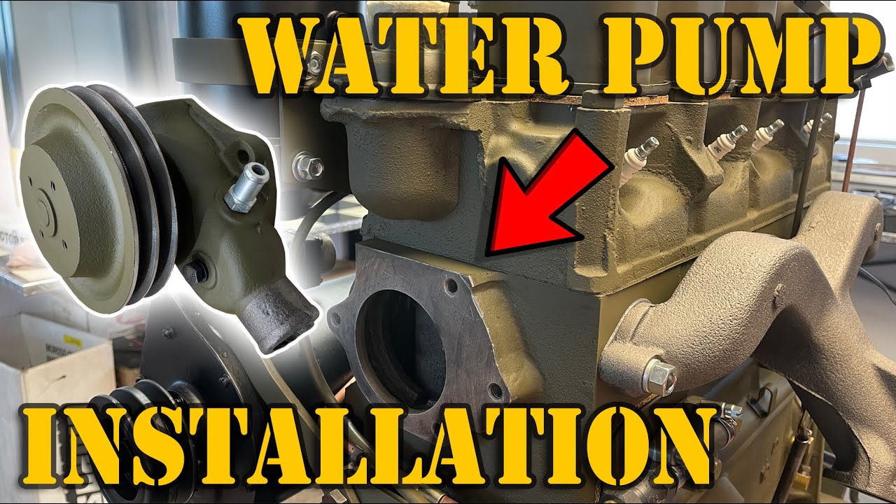Restore your Willys Jeep Water Pump Installation M38A1 YouTube