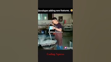 Developer Adding New Features #codingxpress #funny #learning #funnyvideo #softwareengineer #code