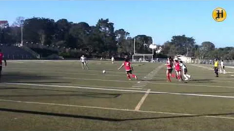 Yvette Rojas kicks the ball out for Seaside agains...