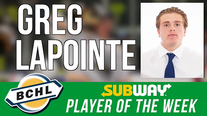 Greg Lapointe - BCHL Player of the Week