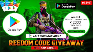 REDEEM CODE GIVEAWAYS #freefire #live #yamgamer