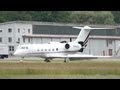 Gulfstream IV-SP N441QS from USA - Circling Approach and Landing at Bern Airport