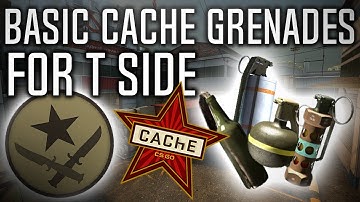 CSGO: Basic Cache Grenades For T Side (A Site, B site, and Middle)