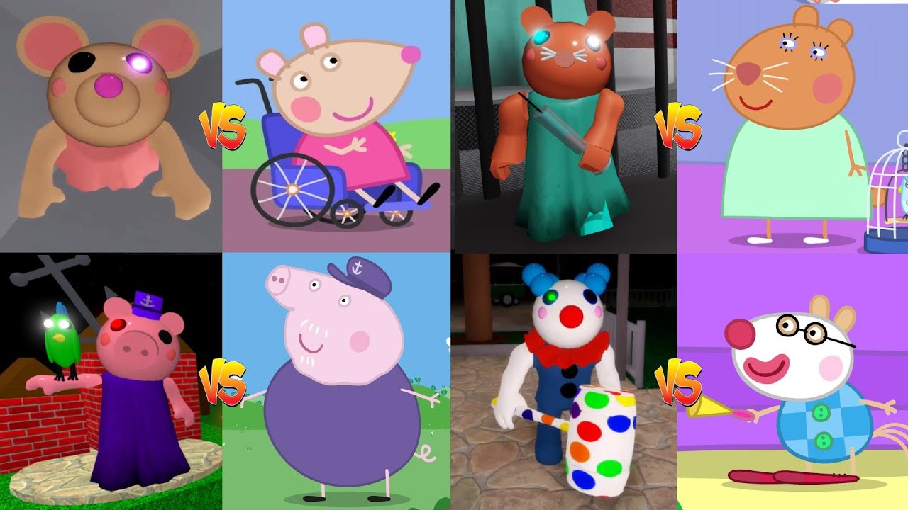 Piggy Skins Vs Peppa Pig Characters Ultimate Edition Youtube