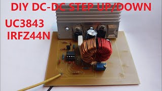 DC-DC Spannungswandler mit UC3843 und IRFZ44N - Step-Up und Step-Down Funktion ELH#254