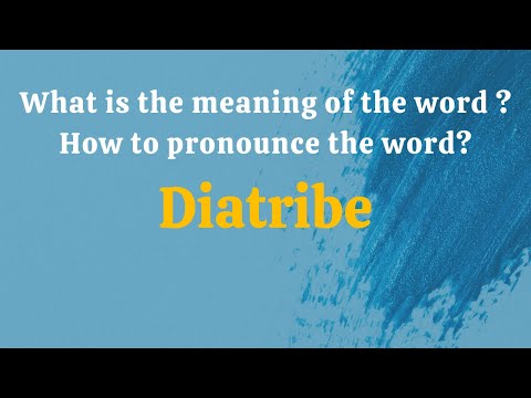 Video: Vilken del av talet är ordet diatribe?