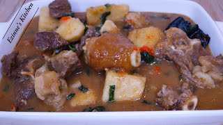 How to make Goat meat pepper Soup with Yam