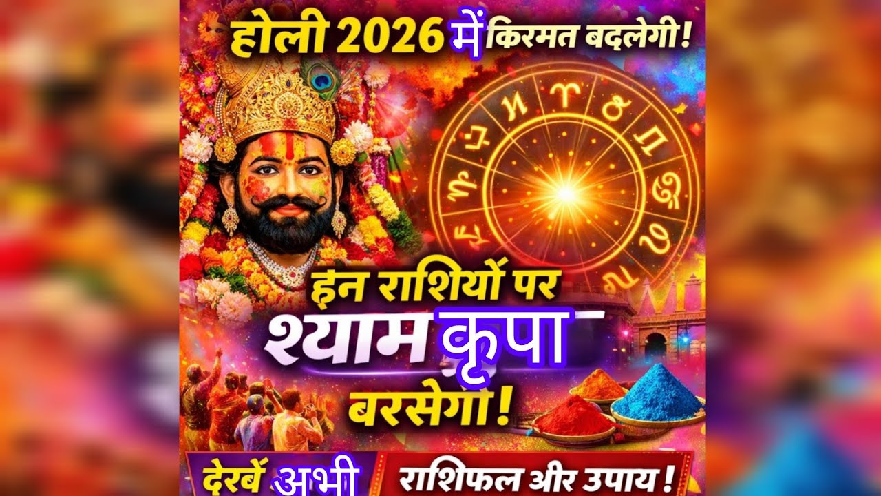 होली 2026 पर इन राशियों पर बरसेगी खाटू श्याम बाबा की विशेष कृपा Holi 2026 Rashifal Shyam Baba Kripa