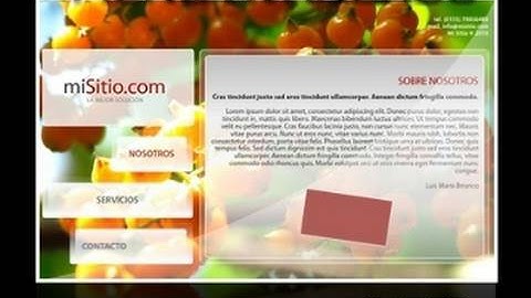 Menú Avanzado y Secciones Animadas en Flash - Parte 2