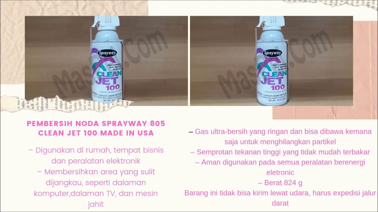 Pembersih Noda Sprayway 805 clean Jet 100 Made in USA YouTube