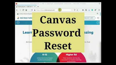 Canvas LMS Password Reset