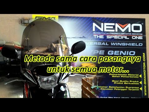  Cara  Pasang Windshield Winsil di Motor  Mio  J YouTube