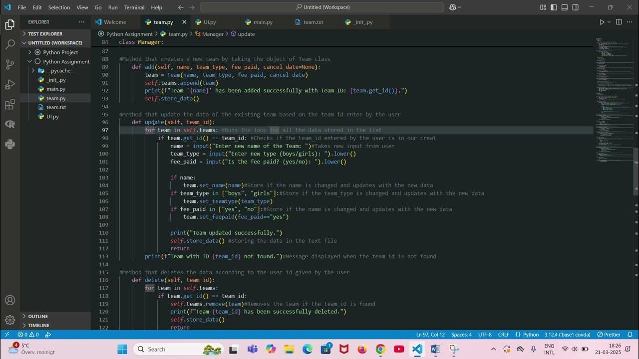 Python Mini Project Assignment Video - YouTube