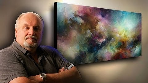 abstract art painting demo. depth & movement with simple blending & washes. Fun & Easy