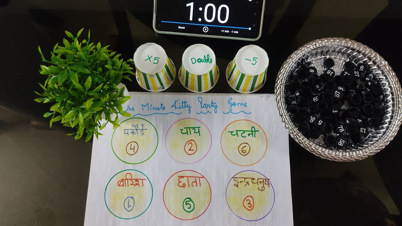 One minute monsoon / rainbow theme kitty party game❤