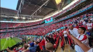 [4K] England 🏴󠁧󠁢󠁥󠁮󠁧󠁿 vs Denmark 🇩🇰| fans singing “Football's Coming Home”| Euro 2020
