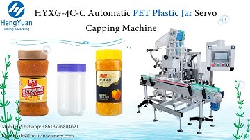 HYXG-4C-C Automatic PET Plastic Jar Servo Capping Machine