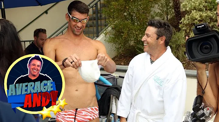 'Average Andy' with Michael Phelps