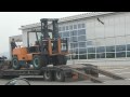 16tリフトをトレーラーに積み込み【The forklift is loaded into the trailer】