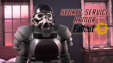 Fallout 76 - Complete Secret Service Armor with all Plans for all Mods!