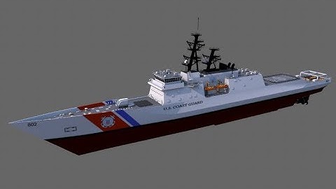U S Coast Guard Ship 3d model time lapse video