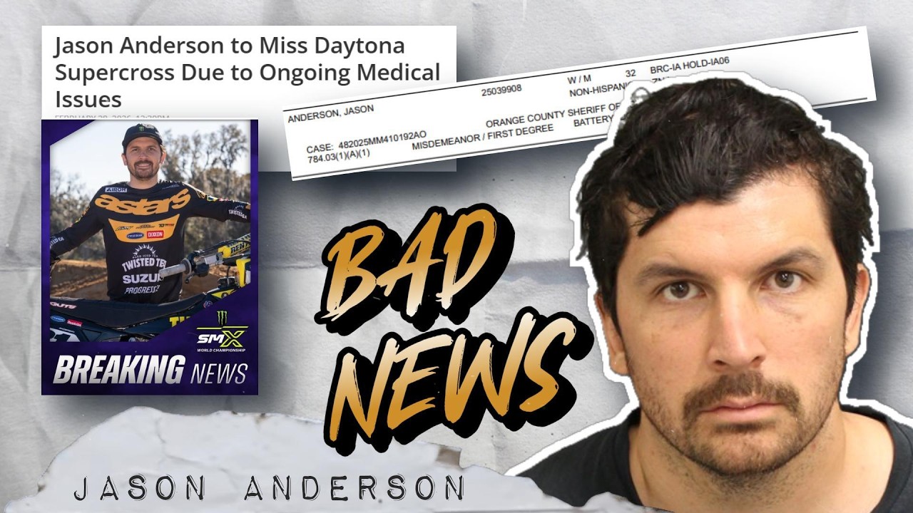 Суперкросс 2026 | Проблемы у гонщика Suzuki Джейсона Андерсона | Проблемы со здоровьем или судебн...