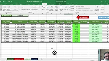 Plantilla en Excel para prestamistas