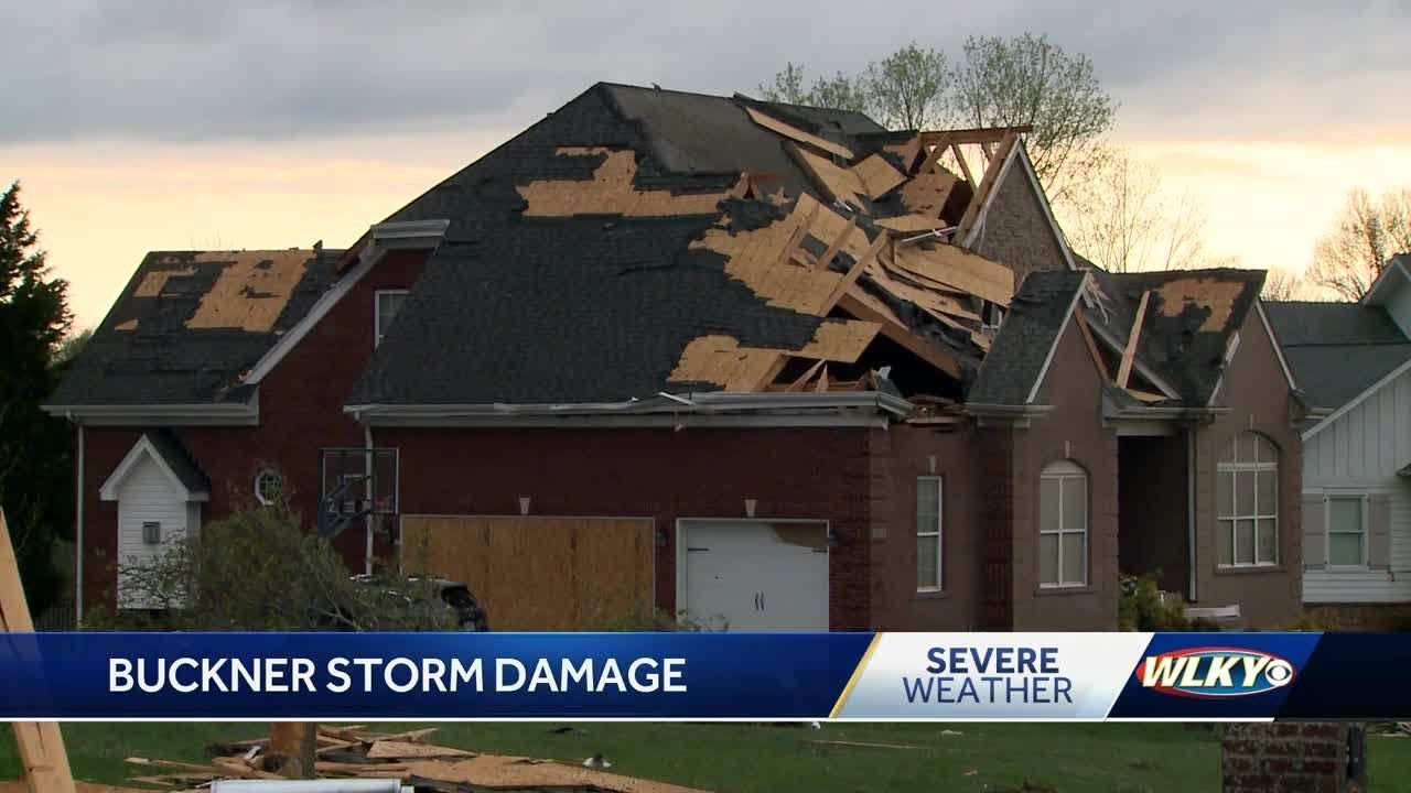 Tornado damage in Buckner, KY in Oldham County YouTube