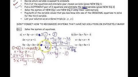 3-6 Solving Systems of Equations in 3 Variables