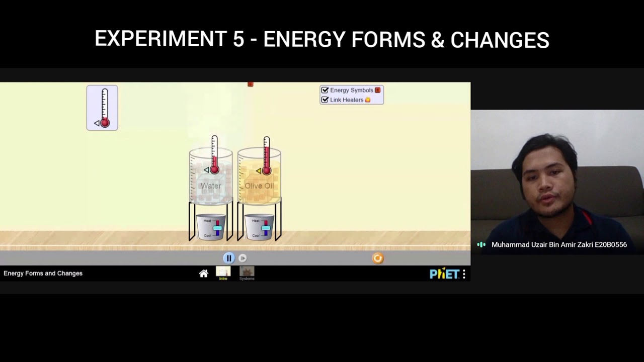 Virtual Lab Experiment 5 - Energy Forms and Changes - YouTube