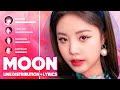 G I DLE MOON Line Distribution Lyrics Color Coded PATREON REQUESTED G I DLE MOON Line Distribution Lyrics Color Coded PATREON REQUESTED