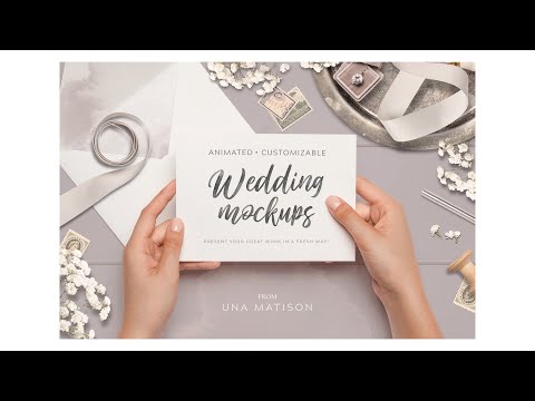Animated Custom Wedding mockups, a Print Template by Una Matison (Thumbnail 1 of 14)