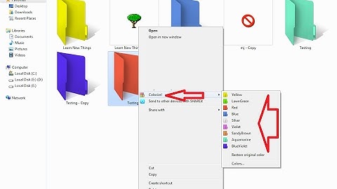 How to change the folder icon colour from default to an colour Absolutely free!!!!