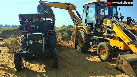 di 1035 tractors fully loaded Mud with Jcb 3dx Backhoe machine।Jcb service senter।JCB