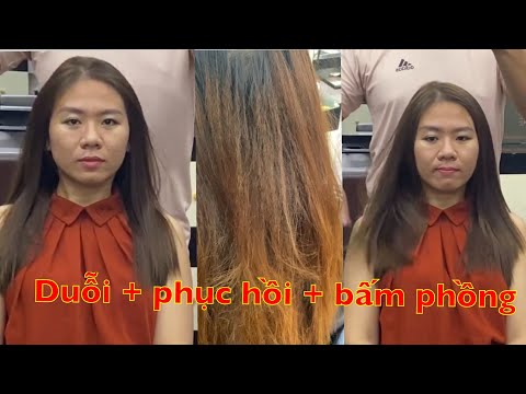 Hướng dẫn duỗi phục hồi Nhuộm nâu tây