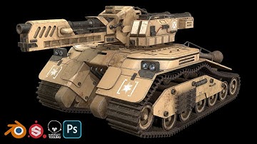 Tank Concept - 3 - Desert - 3d Model Turntable