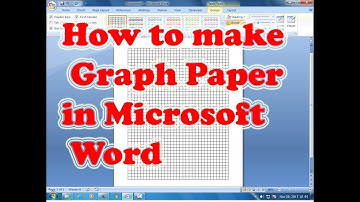 How to make Graph Paper in Microsoft Word