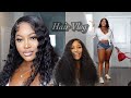 HAIR VLOG : THE PRETTIEST DEEP WAVE CLOSURE WIG | GRWM FOR HIGH SCHOOL FOOTBALL Ft. Ali Grace Hair