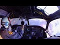 Cockpit view firefighting airplane working a wildfire