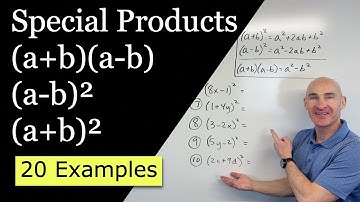 Special Products of Binomials - Square of a Binomial and Sum and Difference Pattern