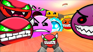 Saving DemonFace From Geometry Dash Emoji "KIDS AT THE BASEMENT" And Lobotomy Dash Nextbot Gmod