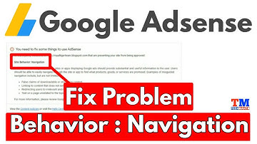 How to Fix behaviour navigation | Fix Site Behaviour Navigation Problem of Google Adsense Approval