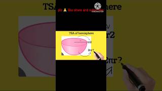 How to find total surface area of a hemisphere/Total surface area of a hemisphere formula.#trending
