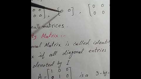 Types of matrices,Ex no. 1.2 (class 9)