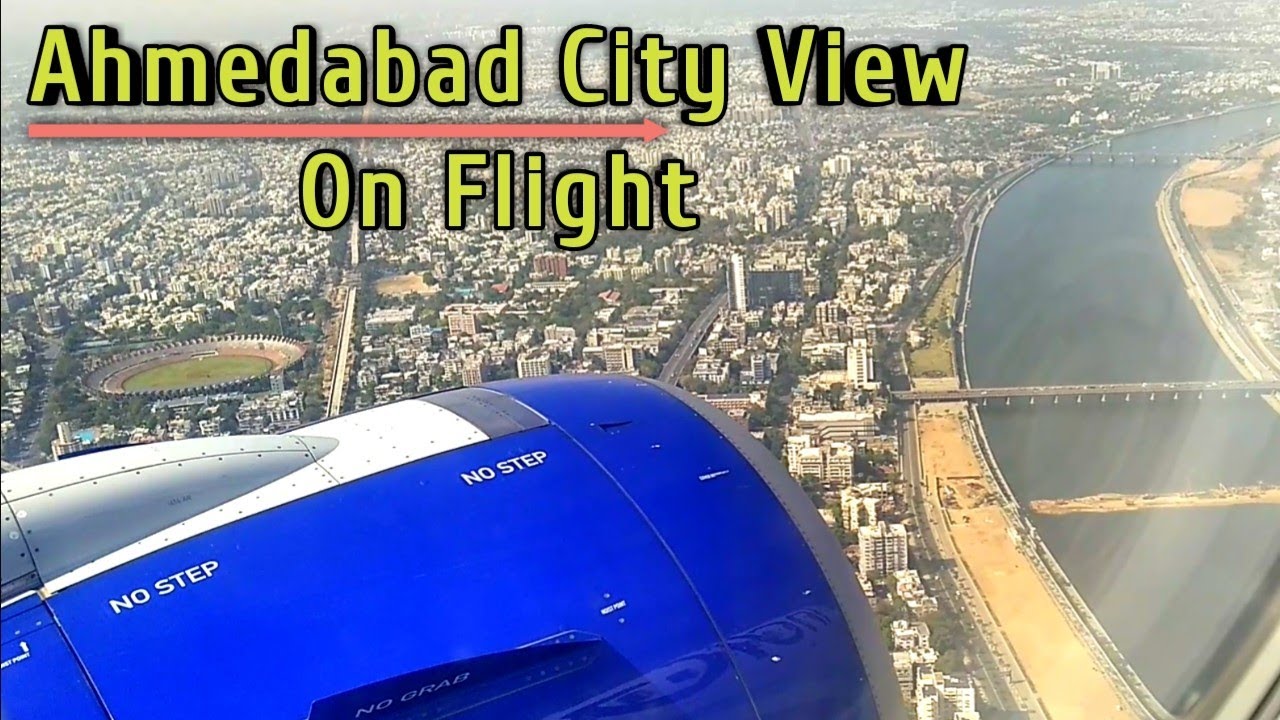 Ahmadabad Flight Landing || On view Sabarmati River # Indigo Flight # Ahmadabad Airport #