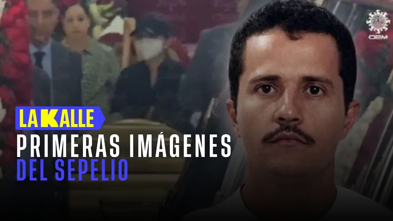 Primeras imágenes del funeral de El Mencho; ataúd bañado en oro y 500 coronas de flores